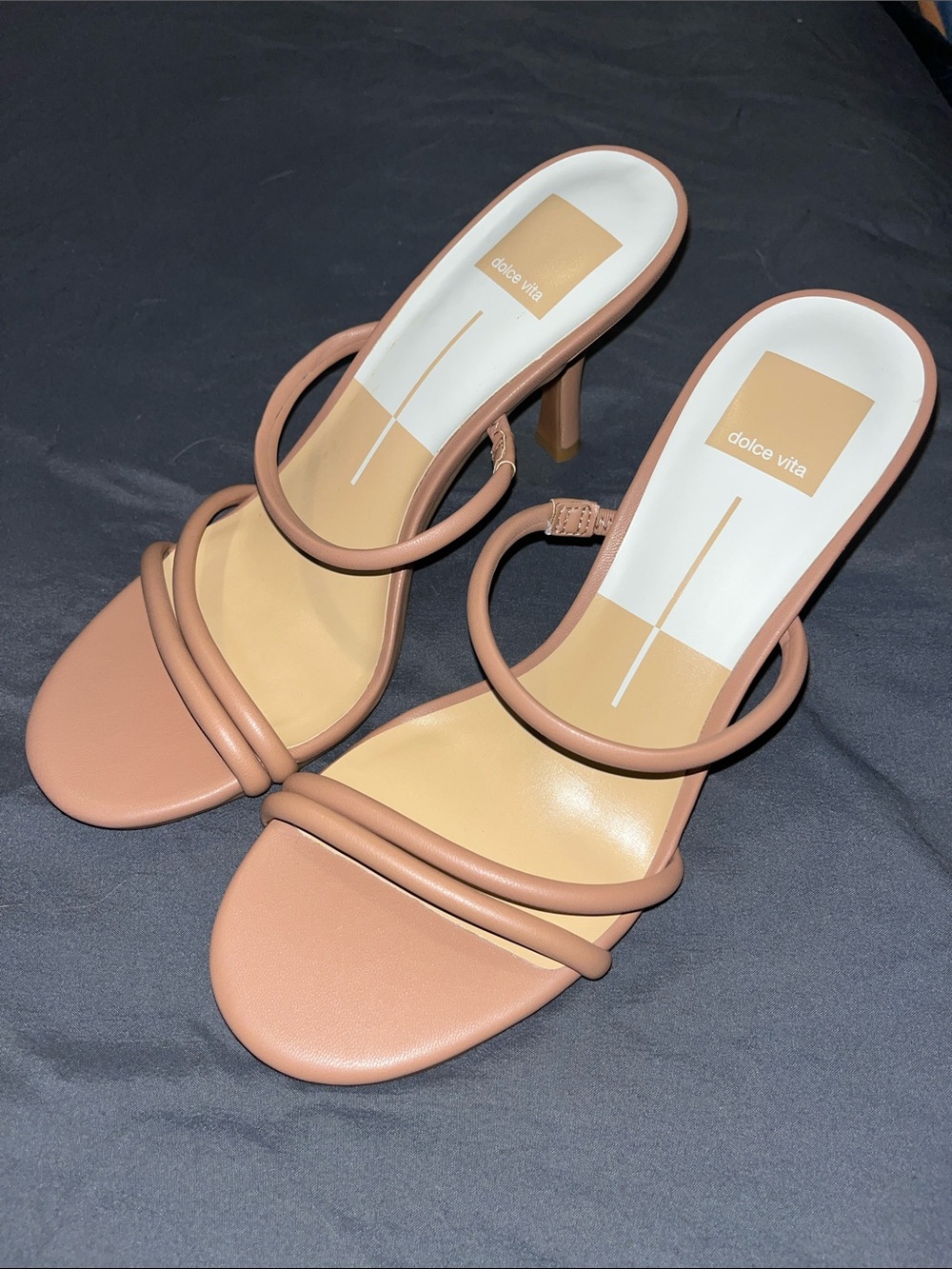 Dolce Vita Blush Strappy Mid-Heel Sandals